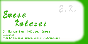 emese kolcsei business card